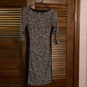 Ralph Lauren size 4 petit black patterned dress